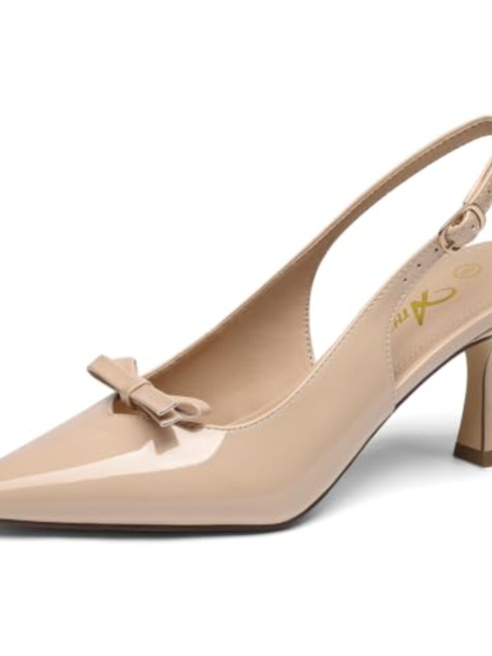 Women's Slingback Pumps Pointed Toe Buckle Closure Dress Heels